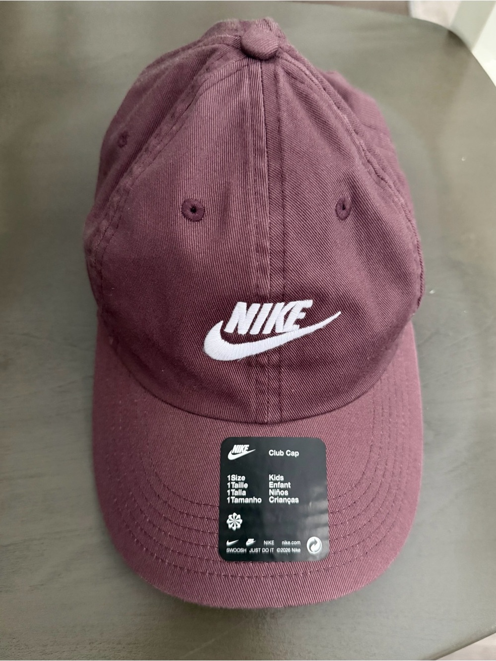 Nike Club Cap Futura Wash Burgundy NWT